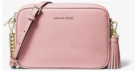 Michael Kors Ginny Medium Leather Messenger Crossbody Bag 